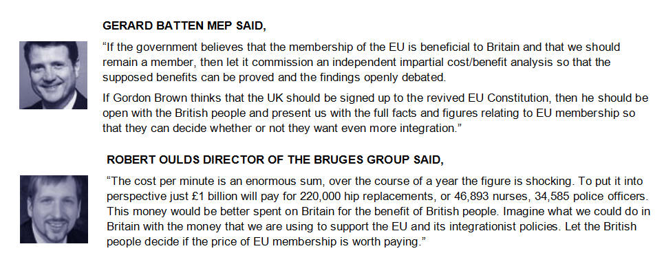 how much does the european union cost britain 2007 speakers table